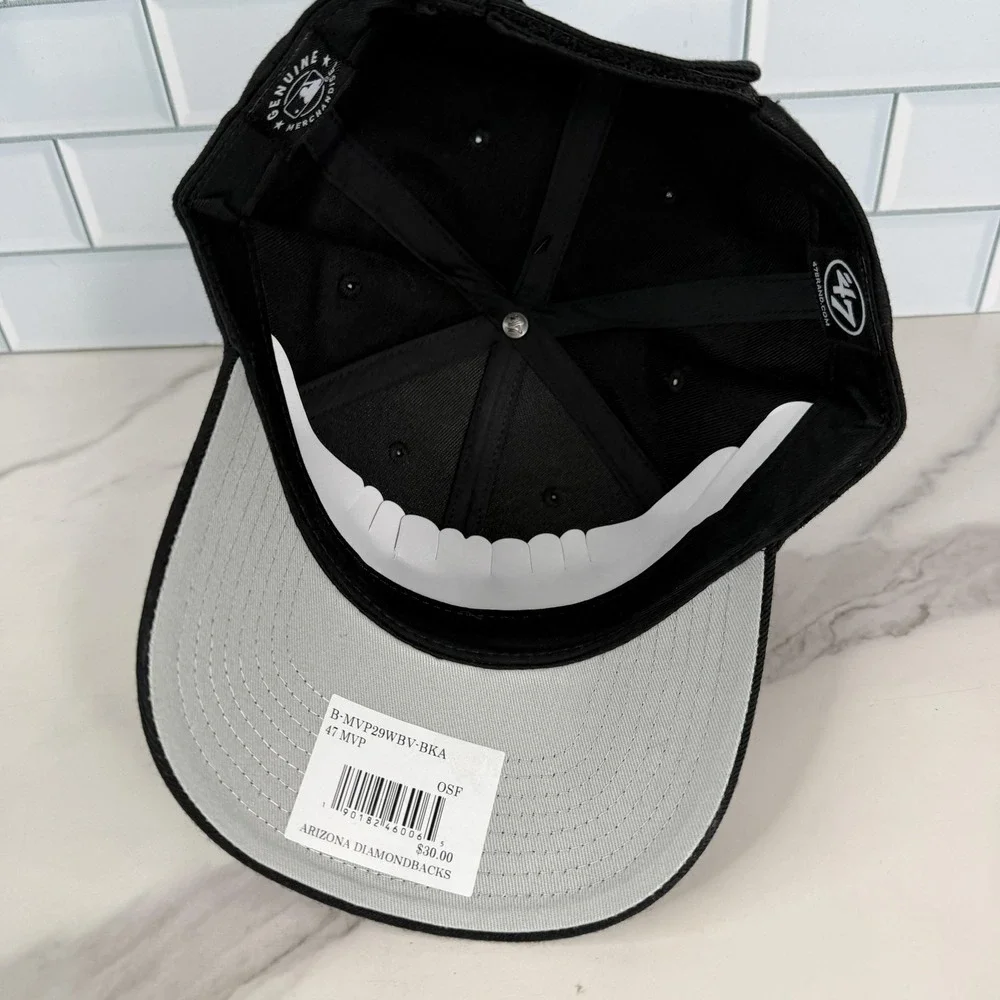 Arizona Diamondbacks Hat Cap Strap Back Mens OSFA Black 47 MVP Baseball Dbacks